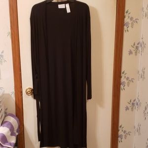 Liz Claiborne long dressy coverup jacket with belt